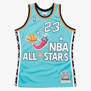 Michael Jordan Teal Hardwood Classics 1996 NBA All-Star Game Authentic Jersey